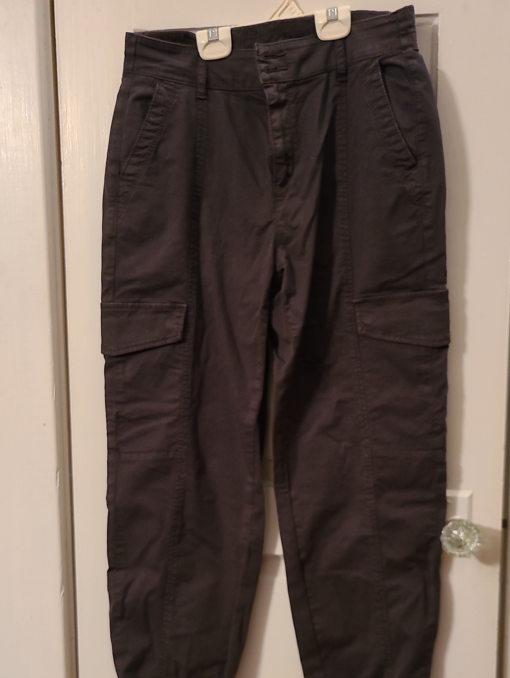 Denver Hayes Dark Olive Cargo Pants with Side Flap Pockets